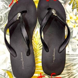 Tommy Bahama pineapple wedge flip flops